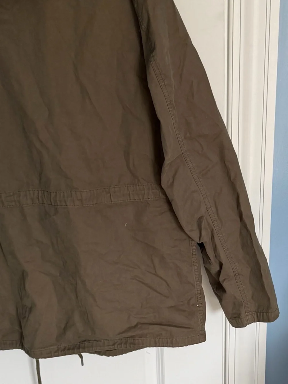 Madewell Men's Cargo Green Field Utility Cotton Hooded Jacket XXL 39516